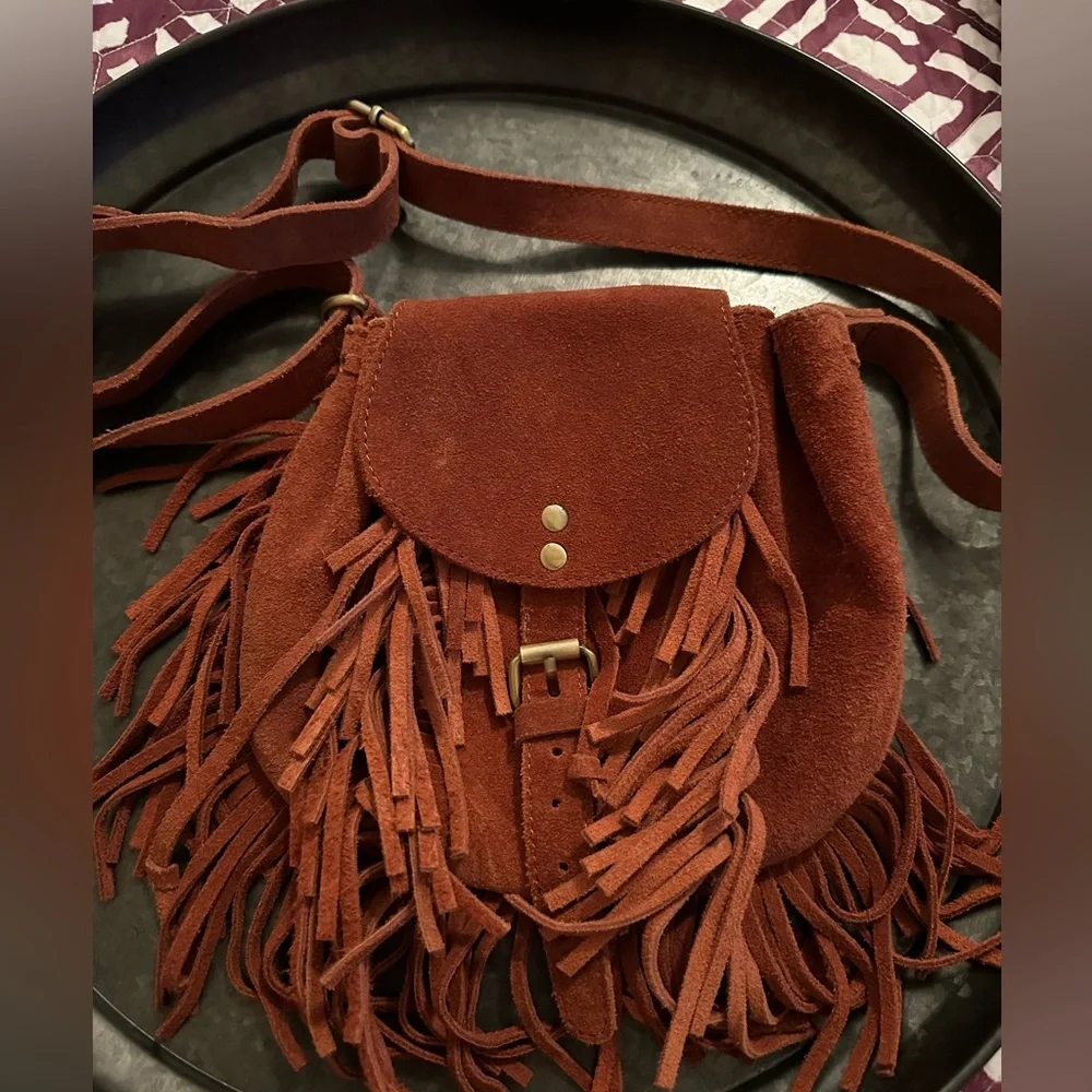Ecote suede fring bag - Picture 1 of 5